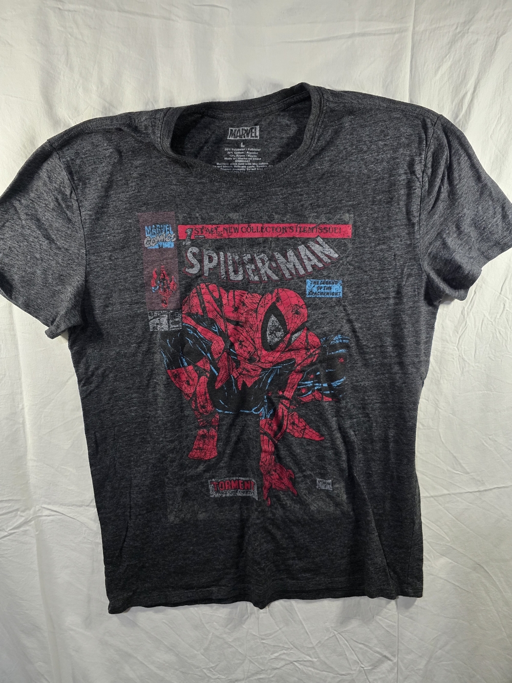 Marvel Spider-Man Charcoal Graphic Short Sleeve Tee